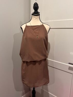 LOFT Brown spaghetti strapped Summer Dress, lightweight and fun!  Size s/m